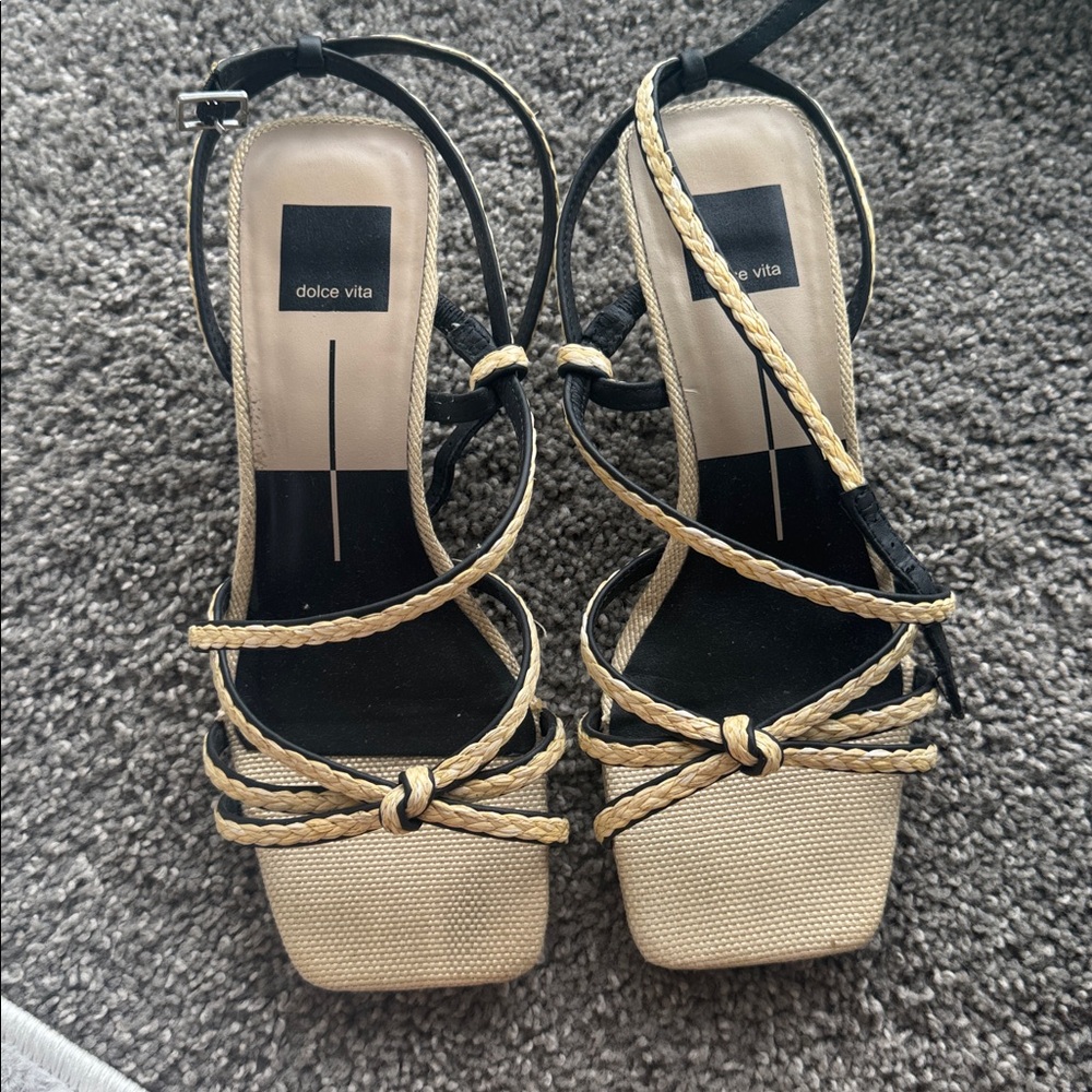 Dolce Vita raffia kitten heels - Picture 2 of 3